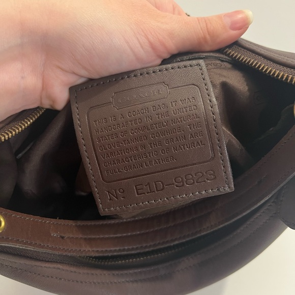 Coach: Dark Brown Leather, Hobo Shoulder Bag, Style 9823 - Picture 4 of 7